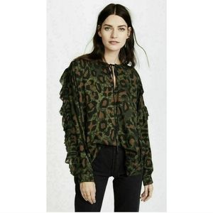 Zadig & Voltaire • Terra Leo Blouse  Ruffled Camo